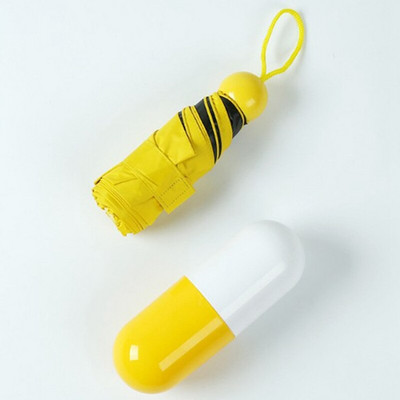 Mini kapsulas kabatas saulessargs meitenei, UV necaurlaidīgs, ūdensizturīgs pārnēsājams lietussargs, modes salokāms lietussargs.