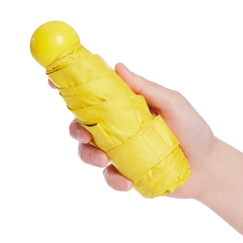 Mini kapsulas kabatas saulessargs meitenei, UV necaurlaidīgs, ūdensizturīgs pārnēsājams lietussargs, modes salokāms lietussargs.