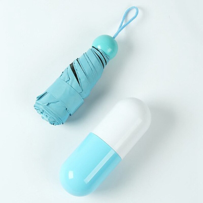 Mini kapsulas kabatas saulessargs meitenei, UV necaurlaidīgs, ūdensizturīgs pārnēsājams lietussargs, modes salokāms lietussargs.