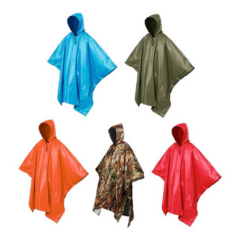 3 в 1 Мултифункционален дъждобран Водоустойчива раница за пончо за дъжд Туризъм Дъждобран Мотоциклет Външна тента Подложка за палатка за къмпинг