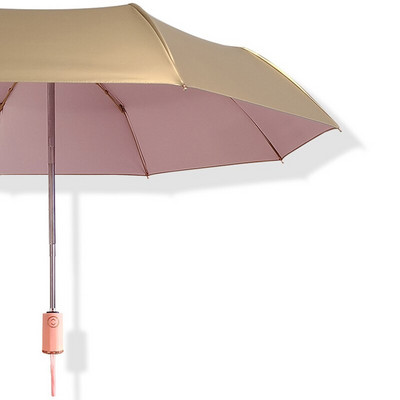 Automatski otporan na vjetar Prijenosni sklopivi kišobran Ženski kompaktni putni Zaštita od sunca Suncobran Luksuzni zlatni Paraguas Muški