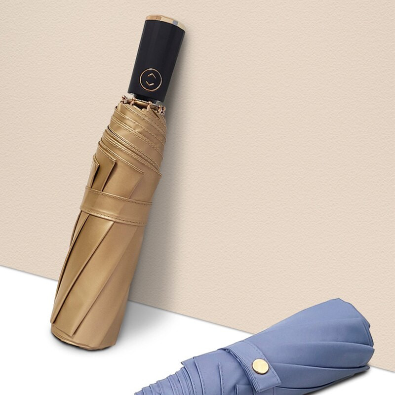 Automatski otporan na vjetar Prijenosni sklopivi kišobran Ženski kompaktni putni Zaštita od sunca Suncobran Luksuzni zlatni Paraguas Muški