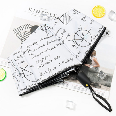 Gamintojas studentų skėtis Charms Matematika Automatinis skėtis moterims vėjui atsparus formulė skėtis merginai dovana