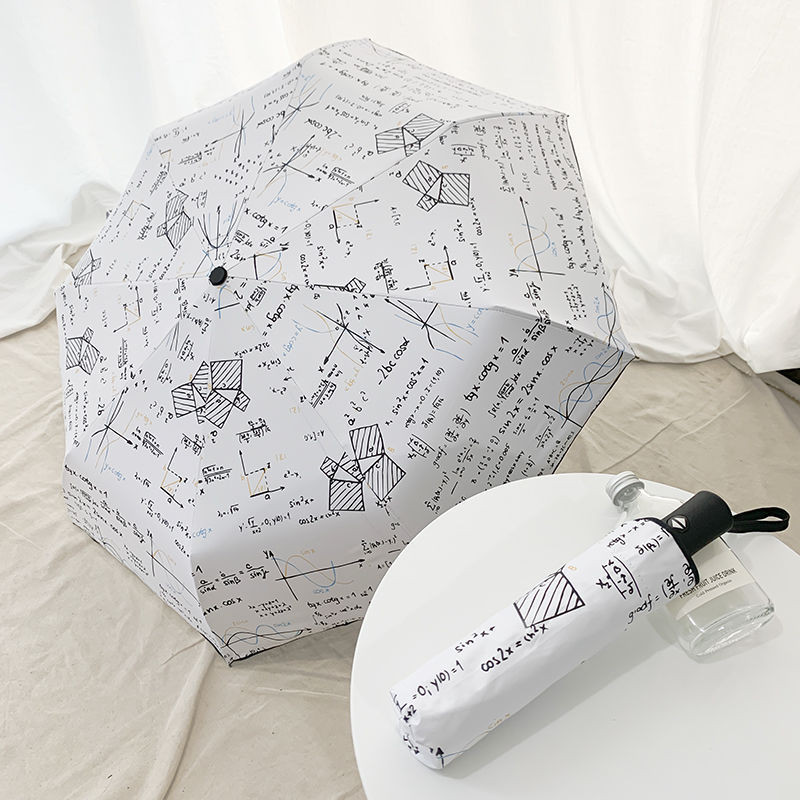 Gamintojas studentų skėtis Charms Matematika Automatinis skėtis moterims vėjui atsparus formulė skėtis merginai dovana