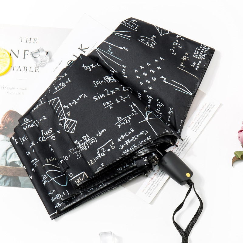 Gamintojas studentų skėtis Charms Matematika Automatinis skėtis moterims vėjui atsparus formulė skėtis merginai dovana