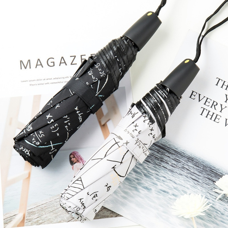 Gamintojas studentų skėtis Charms Matematika Automatinis skėtis moterims vėjui atsparus formulė skėtis merginai dovana