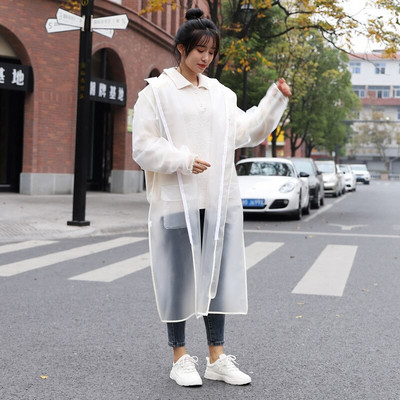 1ks EVA priehľadný trenčkot, pláštenka, nepremokavý pršiplášť pre ženy a mužov, kempingový nepremokavý pršiplášť s maskou, dropshipping