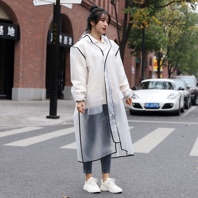 1ks EVA priehľadný trenčkot, pláštenka, nepremokavý pršiplášť pre ženy a mužov, kempingový nepremokavý pršiplášť s maskou, dropshipping