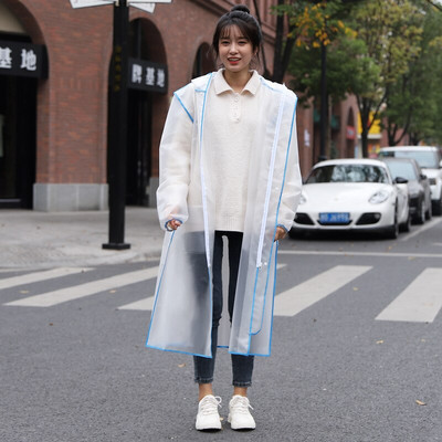 1ks EVA priehľadný trenčkot, pláštenka, nepremokavý pršiplášť pre ženy a mužov, kempingový nepremokavý pršiplášť s maskou, dropshipping