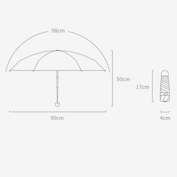 Мини капсулен чадър Светъл слънчев дъждовен чадър Домакински ежедневни нужди Черно лепило Слънцезащитен крем и сенник Преносим дъжд