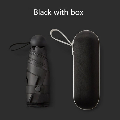 Mini kapsula Kišobran Svjetlo Sunčano Kišobran Kišobran Dnevne potrepštine za kućanstvo Crno ljepilo Krema za sunčanje i suncobran Prijenosni kiša