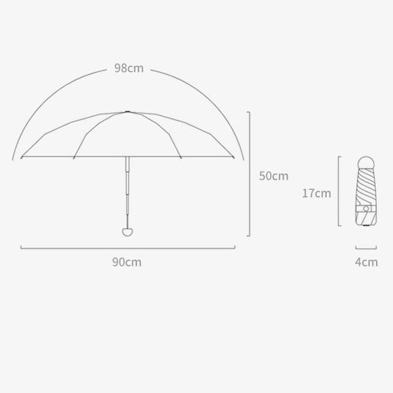 Mini kapsula Kišobran Svjetlo Sunčano Kišobran Kišobran Dnevne potrepštine za kućanstvo Crno ljepilo Krema za sunčanje i suncobran Prijenosni kiša