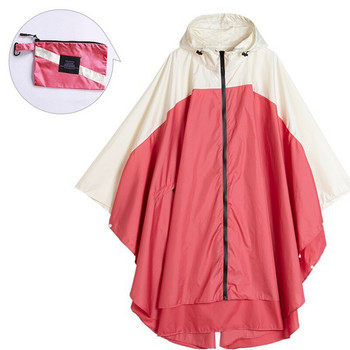 1 τμχ EVA Αδιάβροχο Γυναικείο με Καπέλο Φερμουάρ Slicker Poncho Rainwear Κομψό μακρύ στυλ Αδιάβροχο περιβαλλοντικό μπουφάν βροχής