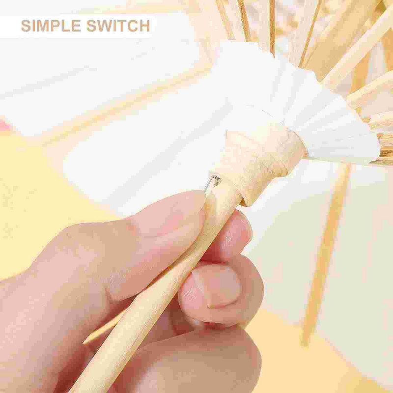 BESTOYARD 4gab balta papīra saulessarga lietussargs ķīniešu japāņu papīra lietussargs kāzu dekorācijas diametrs 30cm nejaušs lietussargs