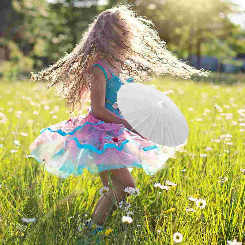 BESTOYARD 4gab balta papīra saulessarga lietussargs ķīniešu japāņu papīra lietussargs kāzu dekorācijas diametrs 30cm nejaušs lietussargs