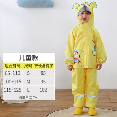 Detský módny nepremokavý overal s kapucňou pre deti od 2 do 9 rokov, jednodielny pršiplášť s kapucňou, detský oblek do dažďa