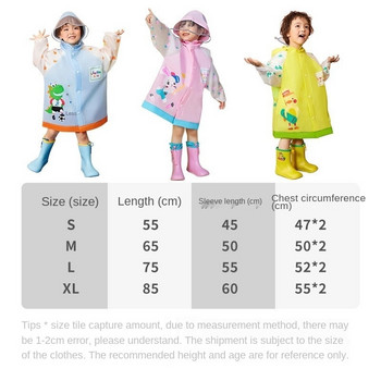 Παιδικό αδιάβροχο αδιάβροχο 1-10 ετών Αγόρια Κοριτσίστικα Αδιάβροχα Μπουφάν Κινούμενα σχέδια Βρεφικά ρούχα Αδιάβροχο Δεινόσαυρος Χαριτωμένα βρεφικά ρούχα για μωρά