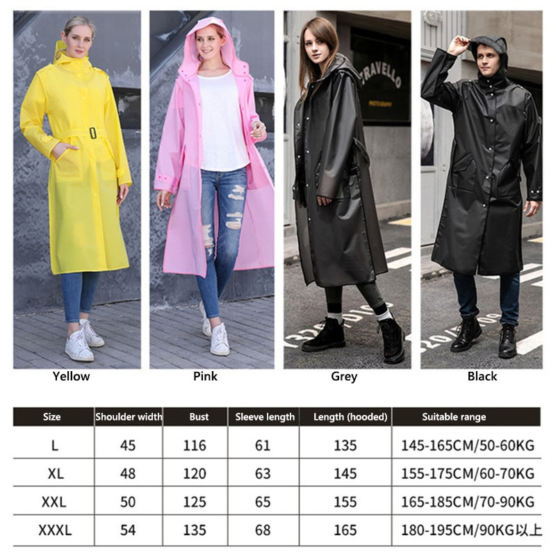 Modni dugi baloner Ženski korzet Kabanica s kapuljačom Muški pončo Vodootporan Pješačenje za odrasle Kampiranje Ribolov Kišna odjeća