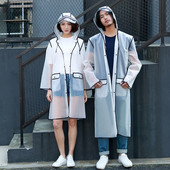 Dlhý pršiplášť pre ženy, nepriepustný pršiplášť, priehľadná bunda EVA, pršiplášť pre mužov, outdoorová turistika, cestovanie, dospelý, pončo s kapucňou