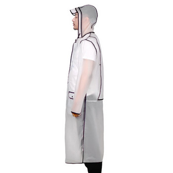 Μακρύ αδιάβροχο γυναικείο αδιάβροχο αδιάβροχο EVA Διαφανές μπουφάν Ανδρικό παλτό βροχής Ταξίδι πεζοπορίας σε εξωτερικούς χώρους Πόντσο ενηλίκων με κουκούλα