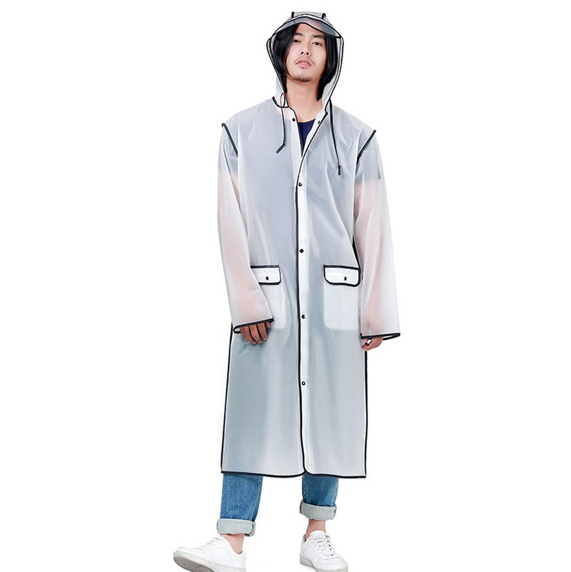 Dlhý pršiplášť pre ženy, nepriepustný pršiplášť, priehľadná bunda EVA, pršiplášť pre mužov, outdoorová turistika, cestovanie, dospelý, pončo s kapucňou