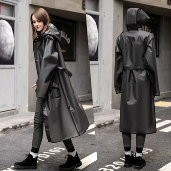 Eva Raincoat Woman Long Fashion Personality Μακρύ Ανοιχτό Αδιάβροχο Παλτό με Ζώνη Καμπαρντίνα Αδιάβροχο Poncho