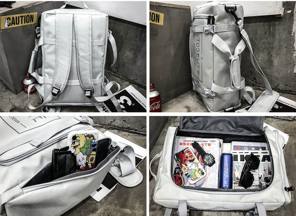 Nagy kapacitású textil táska-hátizsák