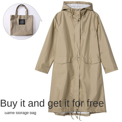 Dámsky nepremokavý pršiplášť s pončom, kapucňou a dvoma vreckami vpredu