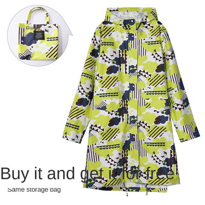 Dámsky nepremokavý pršiplášť s pončom, kapucňou a dvoma vreckami vpredu