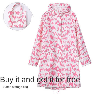 Dámsky nepremokavý pršiplášť s pončom, kapucňou a dvoma vreckami vpredu