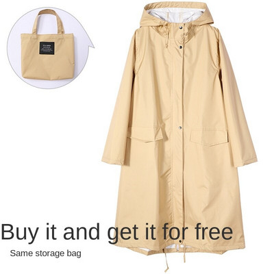 Dámsky nepremokavý pršiplášť s pončom, kapucňou a dvoma vreckami vpredu