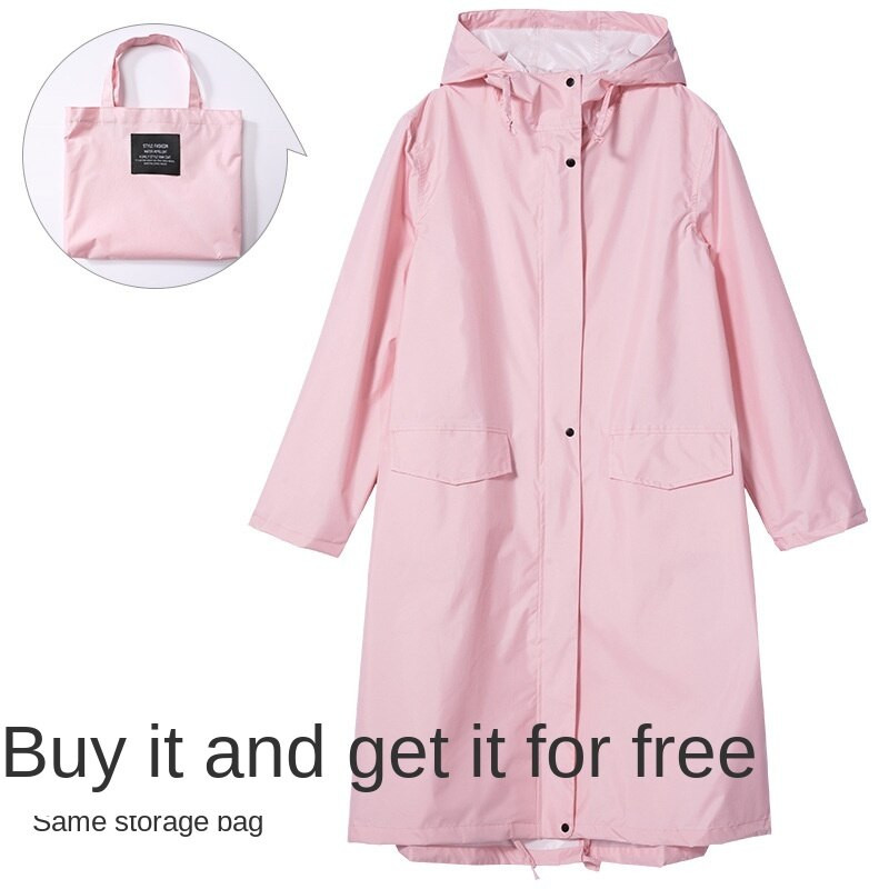 Dámsky nepremokavý pršiplášť s pončom, kapucňou a dvoma vreckami vpredu