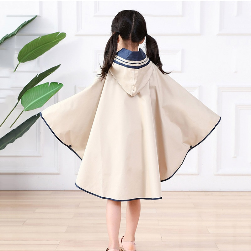 Detský dievčenský pršiplášť, detský roztomilý nepremokavý japonský detský pršiplášť, pončo s kapucňou, nepriepustné pršiplášte