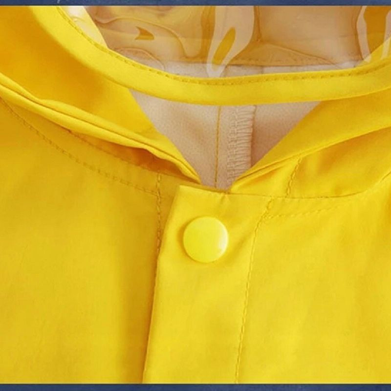 Mielas vaikiškas lietpaltis Mielas dinozauras lauke, vandeniui atsparus vaikiškas unisex lauko kelionės, poliesterio nepralaidus pončas su gobtuvu