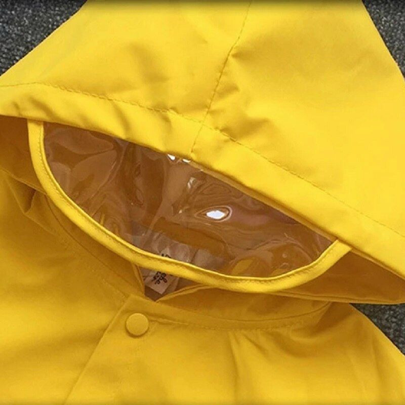 Mielas vaikiškas lietpaltis Mielas dinozauras lauke, vandeniui atsparus vaikiškas unisex lauko kelionės, poliesterio nepralaidus pončas su gobtuvu