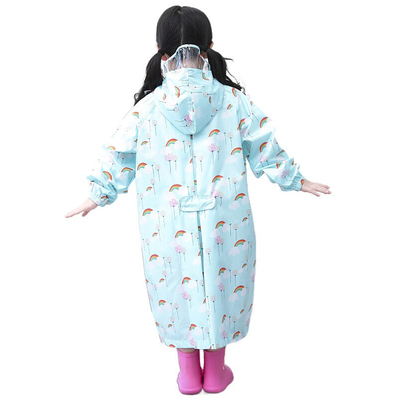 Nový kreslený kórejský detský pršiplášť, detský pršiplášť, ľahký priedušný nepremokavý pršiplášť so školskou taškou