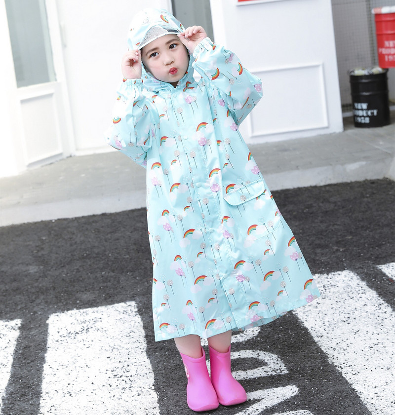 Nový kreslený kórejský detský pršiplášť, detský pršiplášť, ľahký priedušný nepremokavý pršiplášť so školskou taškou