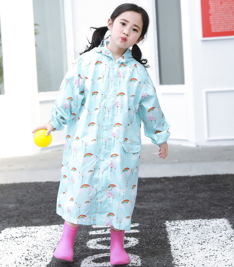 Nový kreslený kórejský detský pršiplášť, detský pršiplášť, ľahký priedušný nepremokavý pršiplášť so školskou taškou