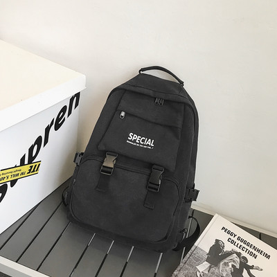 Pánsky plátený batoh so širokými popruhmi