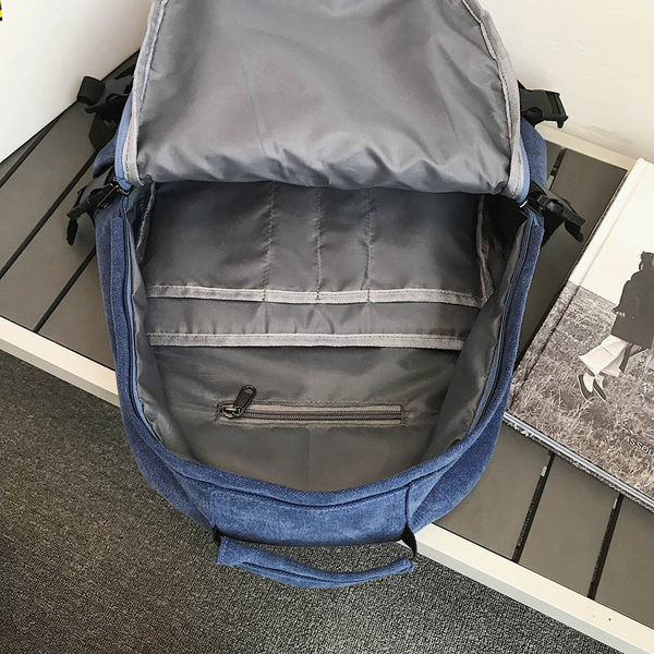 Pánsky plátený batoh so širokými popruhmi