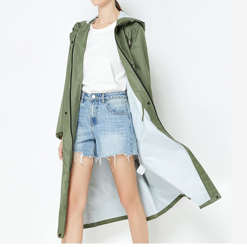 Дъждобран Ветровка Slim Fit Лека Водоустойчива Дишаща Едноцветни Еластични маншети Цип На открито Туризъм Колоездене Преносим