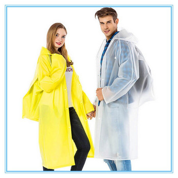 Дамски мъжки дъждобран, моден дълъг водоустойчив суичър с качулка, прозрачен прозрачен дъждобран с чанта за пътуване, къмпинг, дъждобран, мъжки костюм
