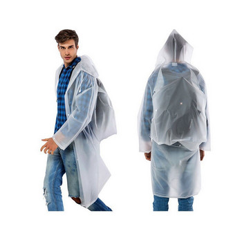 Дамски мъжки дъждобран, моден дълъг водоустойчив суичър с качулка, прозрачен прозрачен дъждобран с чанта за пътуване, къмпинг, дъждобран, мъжки костюм