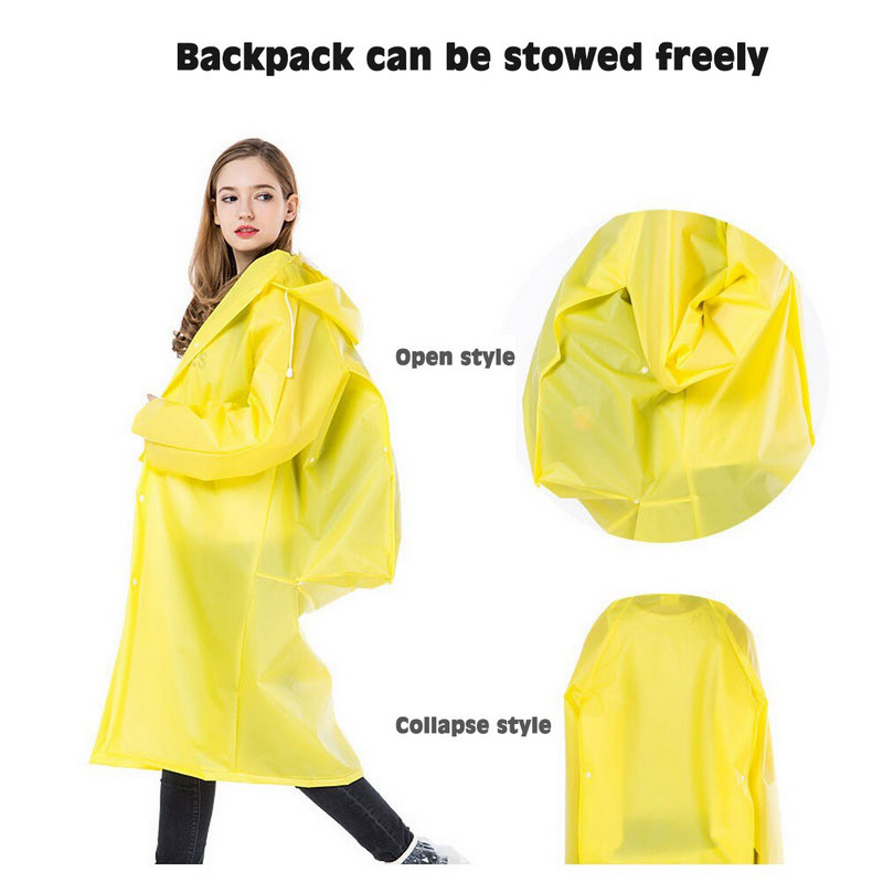 Moteriškas vyriškas lietpaltis, madinga suaugusiems, ilgas, vandeniui atsparus gobtuvas, skaidrus skaidrus lietaus drabužis su maišelio įdėklu, skirtas kelionėms stovyklavimui lietaus kostiumas vyrams