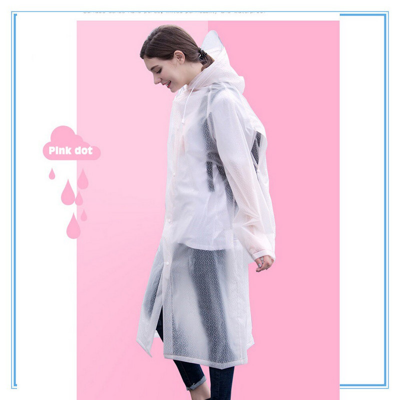 Moteriškas vyriškas lietpaltis, madinga suaugusiems, ilgas, vandeniui atsparus gobtuvas, skaidrus skaidrus lietaus drabužis su maišelio įdėklu, skirtas kelionėms stovyklavimui lietaus kostiumas vyrams