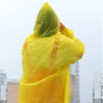 Дамски мъжки дъждобран Удебелено водоустойчиво палто за дъждовно пончо Възрастен прозрачен суичър с качулка Дъждобран Костюм Лек и лесен за носене дъждобран