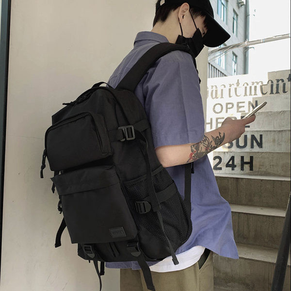 Rucsac casual pentru barbati cu buzunare si bretele late