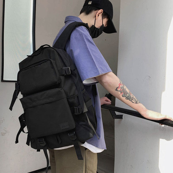 Rucsac casual pentru barbati cu buzunare si bretele late