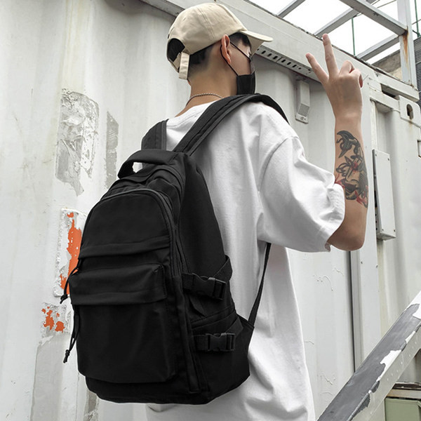 Rucsac casual pentru barbati cu buzunare si bretele late