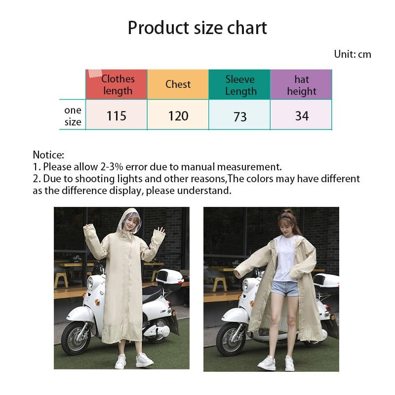 Japonská pršiplášťová bunda pre ženy, elektrický motocykel pre dospelých s dlhou kapucňou, nepremokavá ľahká pršiplášť, módna vetrovka